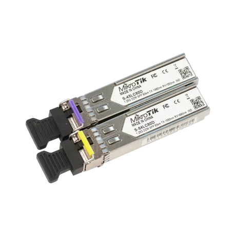Par SFP WDM 1.25G 1490/1550 nm, conector LC, alcance hasta 80 km. Ideal para enlaces de larga distancia por una fibra. - Gestion y Equipos (G&E)