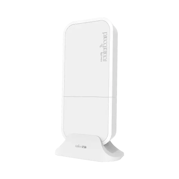 wAP LTE kit outdoor con Wi-Fi 2.4GHz, módem LTE Cat4 EC200A-EU, Ethernet, PoE y RouterOS. Ideal para acceso móvil en exteriores.