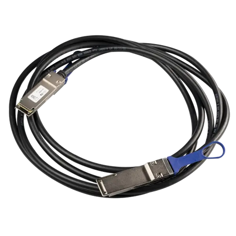 Cable DAC QSFP28 100G de 3 m para conexión directa entre switches, routers o servidores, ideal para enlaces cortos en data center. - Gestion y Equipos (G&E)