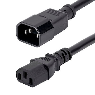 Cable De Alimentación C14 (macho) a C13 (hembra) 1.0m 0,6m
