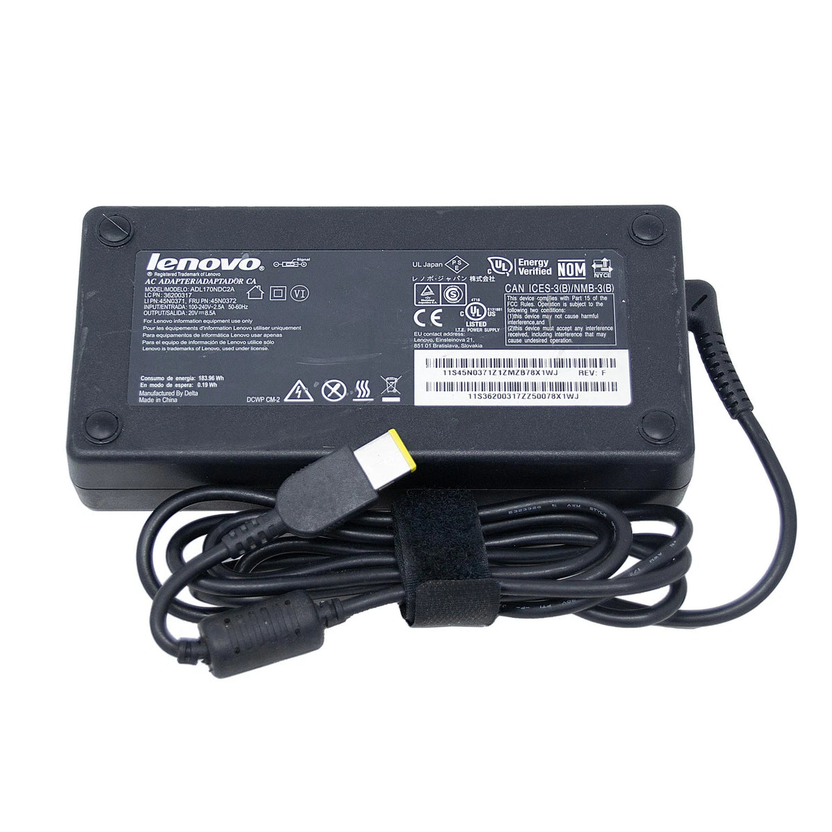5A10J75115 Lenovo Cargador Adaptador de Corriente Original LENOVO 20V 8.5A 170W (Nuevo) - Gestion y Equipos (G&E)