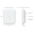 UniFi AP WiFi 7 Exterior - 2,4GHz (2x2 688Mbps 6dbi) 5GHz (4x4 8.6Gbps 8dbi) (1) 2.5GbE Req: U-PoE+