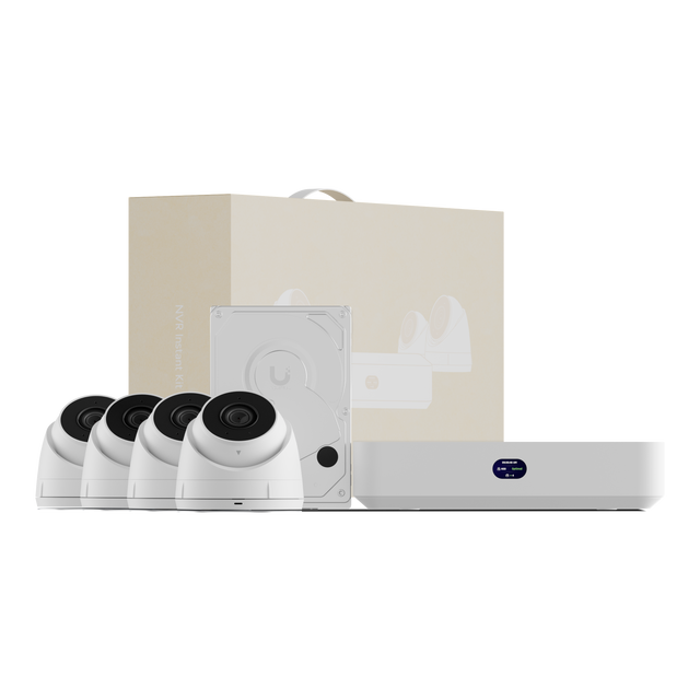 UniFi NVR (1) GbE (6) GbE PoE HDD 1TB + (4) Cam 2K (4MP 30FPS) IR 30m FOV 102.4° IP66 Áudio mic - Gestion y Equipos (G&E)