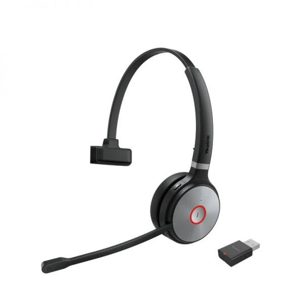 Audífono inalámbrico DECT de un solo oído con base, doble micrófono con cancelación de ruido Acoustic Shield, audio HD y hasta 160 m de alcance para comunicaciones claras.
